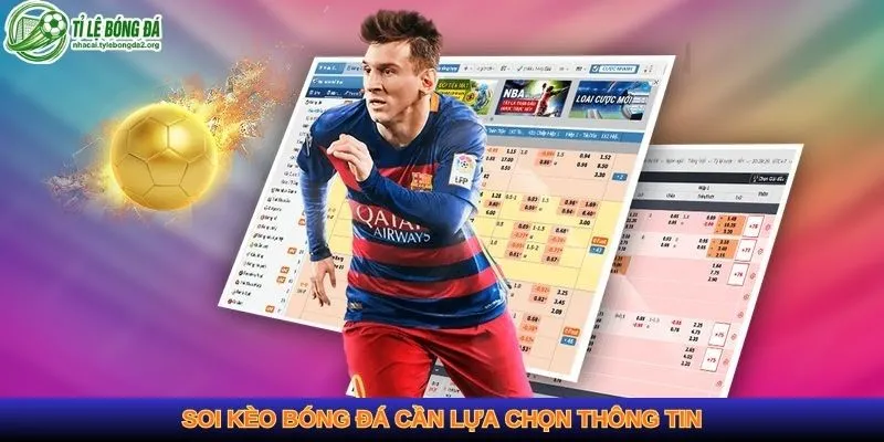 Soi kèo bóng đá cần lựa chọn thông tin